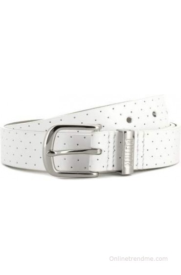 Puma Women White Belt(White, Silver Metallic)